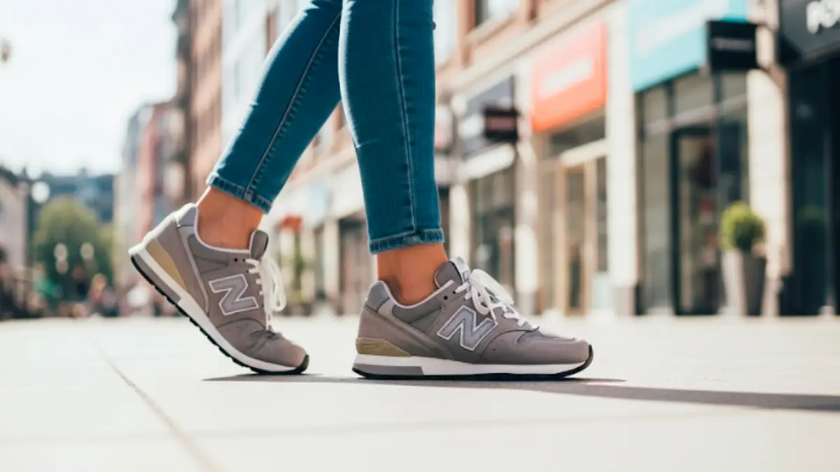 ニューバランス996の定番カラー、グレーとブラックの2足を並べた画像。MRL996のサイドビュー。