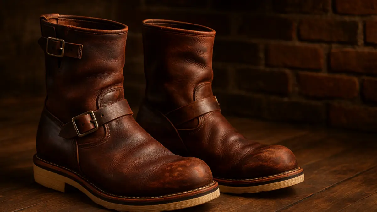 レッド ウィング エンジニア ブーツ ヴィンテージ仕様の横長写真
