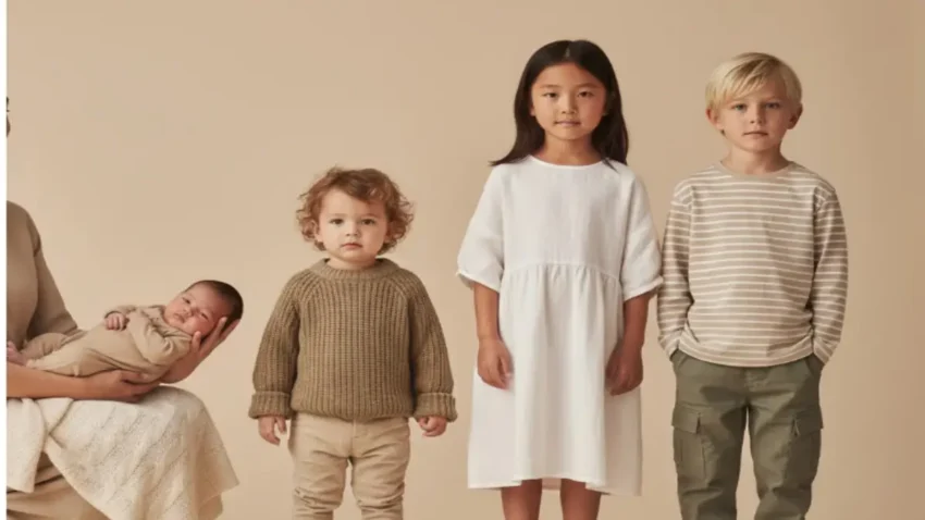 ZARAベビーからキッズまでの年齢対象を示した0歳〜14歳のイメージビジュアル