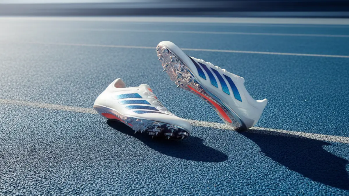 アディゼロフィネス薄底スパイクのデザインイメージ アディゼロフィネス薄底スパイクのスタジオ撮影バナー画像